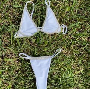 Glam bikini rhinestone set